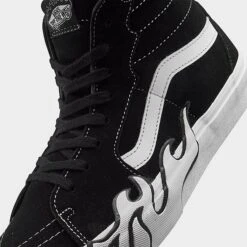 Vans Sk8-Hi Flame Suede Casual Shoes Black/White - 005UJBZW 001 10 Vans Sk8-Hi Flame Suede Casual Shoes Black/White - 005UJBZW 001 -Nikes Shoes Shop 005UJBZW 001 P3