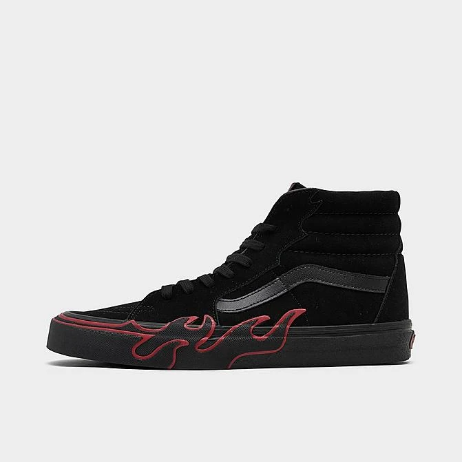 Vans Sk8-Hi Flame Suede Casual Shoes Black/Black/Dark Red - 005UJY09 001 3 Vans Sk8-Hi Flame Suede Casual Shoes Black/Black/Dark Red - 005UJY09 001