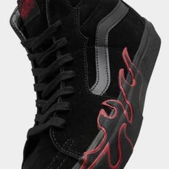 Vans Sk8-Hi Flame Suede Casual Shoes Black/Black/Dark Red - 005UJY09 001 10 Vans Sk8-Hi Flame Suede Casual Shoes Black/Black/Dark Red - 005UJY09 001 -Nikes Shoes Shop 005UJY09 001 P3