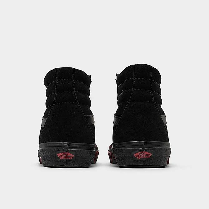 Vans Sk8-Hi Flame Suede Casual Shoes Black/Black/Dark Red - 005UJY09 001 6 Vans Sk8-Hi Flame Suede Casual Shoes Black/Black/Dark Red - 005UJY09 001 - Image 4