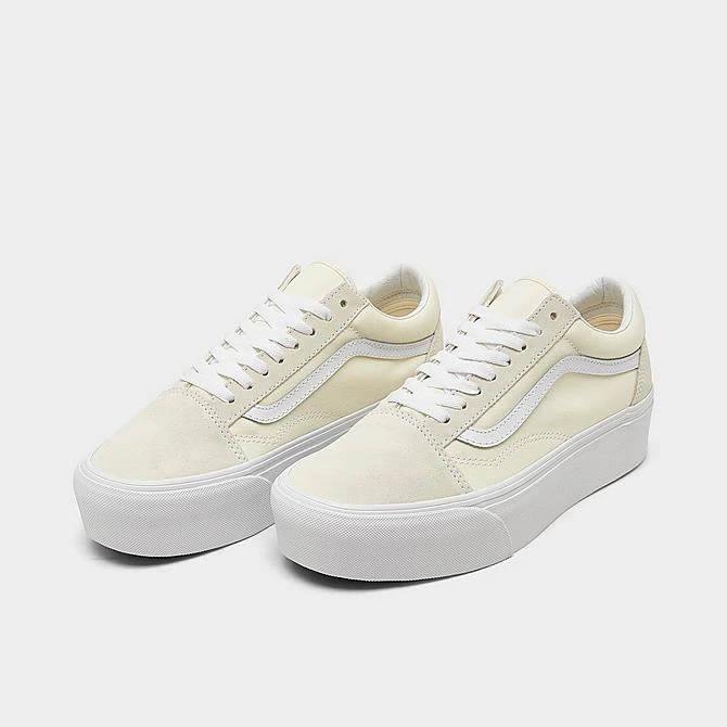 Women's Vans Old Skool Stackform Soft Suede Casual Shoes Marshmallow - 009PZCCZ 100 4 Women's Vans Old Skool Stackform Soft Suede Casual Shoes Marshmallow - 009PZCCZ 100 - Image 2