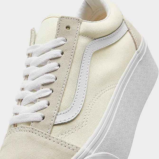 Women's Vans Old Skool Stackform Soft Suede Casual Shoes Marshmallow - 009PZCCZ 100 5 Women's Vans Old Skool Stackform Soft Suede Casual Shoes Marshmallow - 009PZCCZ 100 - Image 3