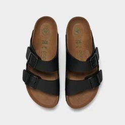 Women's Birkenstock Arizona Vegan Birko-Flor Platform Sandals Black - 1018520 001 -Nikes Shoes Shop 1018520 001 P5