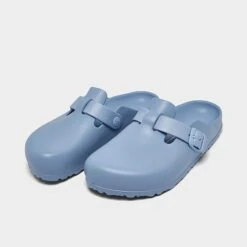 Women's Birkenstock Boston Essentials EVA Soft Footbed Clogs Dusty Blue - 1026237 400 -Nikes Shoes Shop 1026237 400 P2
