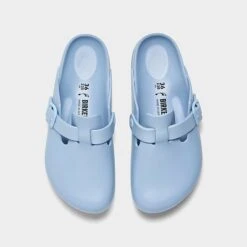 Women's Birkenstock Boston Essentials EVA Soft Footbed Clogs Dusty Blue - 1026237 400 -Nikes Shoes Shop 1026237 400 P5
