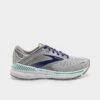 Women's Brooks Adrenaline GTS 22 Running Shoes Alloy/Blue/Green - 1203531B 045
