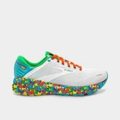 Women's Brooks Adrenaline GTS 22 Running Shoes White/Red/Green - 1203531B 127