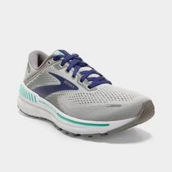 Women's Brooks Adrenaline GTS 22 Running Shoes (Wide Width D) Alloy/Blue/Green - 1203531D 045 -Nikes Shoes Shop 1203531D 045 P2