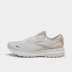 Women's Brooks Ghost 15 Running Shoes White/Crystal Grey/Glass - 1203801B 189