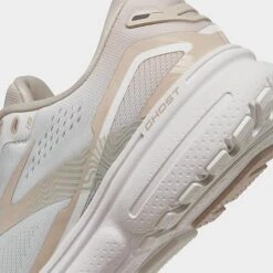Women's Brooks Ghost 15 Running Shoes White/Crystal Grey/Glass - 1203801B 189 -Nikes Shoes Shop 1203801B 189 P3