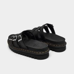 Women's Dr. Martens Blaire Leather Slide Sandals Black Hydro - 25456001 001 -Nikes Shoes Shop 25456001 001 P4