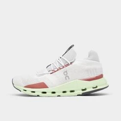 Women's On Cloudnova Running Shoes White/Limelight - 2698489 101