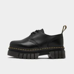 Women's Dr. Martens Audrick Nappa Leather Platform Casual Shoes Black - 27147001Â 001