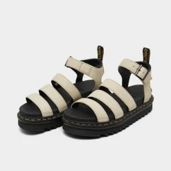 Women's Dr. Martens Blaire Hydro Leather Strap Sandals Parchment Beige - 30706292 292 -Nikes Shoes Shop 30706292 292 P2