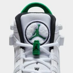 Nike Big Kids' Jordan 6 Rings Basketball Shoes White/Lucky Green/Black - 323419 131 -Nikes Shoes Shop 323419 131 P3