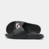Women's Nike Benassi JDI Swoosh Slide Sandals Black/Rose Gold - 343881 007 -Nikes Shoes Shop 343881 007 P1