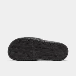 Women's Nike Benassi JDI Swoosh Slide Sandals Black/White - 343881 011 -Nikes Shoes Shop 343881 011 P6