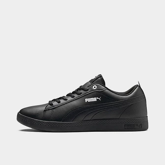 Women's Puma Smash V2 Leather Casual Shoes Puma Black/Puma Black - 36520803 001 3 Women's Puma Smash V2 Leather Casual Shoes Puma Black/Puma Black - 36520803 001