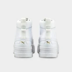 Women's Puma Mayze Mid Casual Shoes Puma White - 38117001 100 -Nikes Shoes Shop 38117001 100 P4