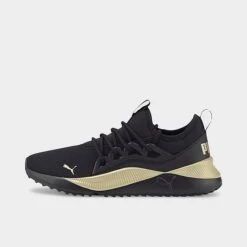 Women's Puma Pacer Future Allure Casual Shoes Black/Matte Gold - 38463606 001