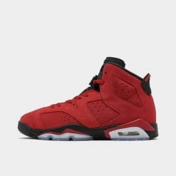 Nike Big Kids' Air Jordan Retro 6 Basketball Shoes Varsity Red/Varsity Red/Black - 384665 600