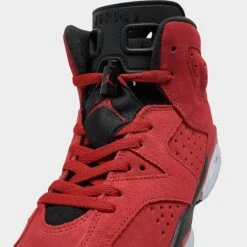 Nike Big Kids' Air Jordan Retro 6 Basketball Shoes Varsity Red/Varsity Red/Black - 384665 600 -Nikes Shoes Shop 384665 600 P3