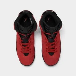 Nike Big Kids' Air Jordan Retro 6 Basketball Shoes Varsity Red/Varsity Red/Black - 384665 600 -Nikes Shoes Shop 384665 600 P5