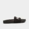 Women's Puma Leadcat 2.0 Sherpa Slide Sandals Puma Black/Rose Gold - 38516102 001 -Nikes Shoes Shop 38516102 001 P1