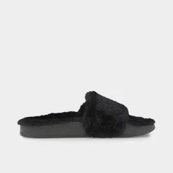Women's Puma Leadcat 2.0 Fluff Slide Sandals Puma Black/Puma Team Gold - 38580301 001 -Nikes Shoes Shop 38580301 001 P3