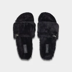 Women's Puma Leadcat 2.0 Fluff Slide Sandals Puma Black/Puma Team Gold - 38580301 001 -Nikes Shoes Shop 38580301 001 P5