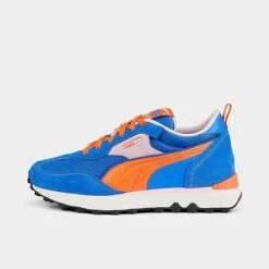 Women's Puma Rider FV Vintage Casual Shoes Bluemazing/Dragon Fire - 38747501 400