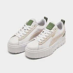 Women's Puma Mayze Casual Shoes White/Sage/Bone - 39210504 100 -Nikes Shoes Shop 39210504 100 P2