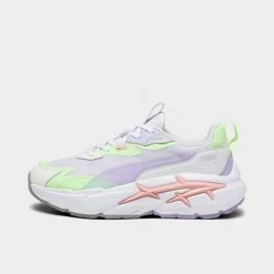 Women's Puma Spina Nitro Running Shoes Spring Lavender/Speed Green - 39248002 500