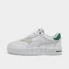 Women's Puma Cali Court Match Casual Shoes White/Green - 39309401 100 -Nikes Shoes Shop 39309401 100 P1