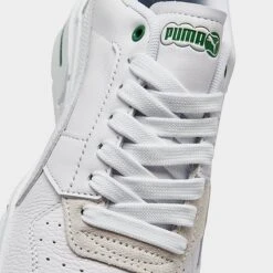 Women's Puma Cali Court Match Casual Shoes White/Green - 39309401 100 -Nikes Shoes Shop 39309401 100 P3