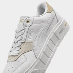 Women's Puma Cali Court Match Casual Shoes Puma White/Granola - 39309402 100 -Nikes Shoes Shop 39309402 100 P3