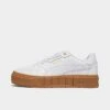 Women's Puma Cali Court Leather Casual Shoes Puma White/Puma White/Puma Gold - 39380209 100