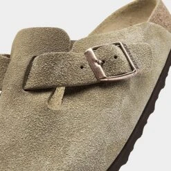 Women's Birkenstock Boston Soft Footbed Clogs Taupe - 560773 250 -Nikes Shoes Shop 560773 250 P3