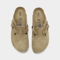 Women's Birkenstock Boston Soft Footbed Clogs Taupe - 560773 250 -Nikes Shoes Shop 560773 250 P5