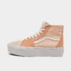 Vans Sk8-Hi Tapered Stackform Soft Suede Casual Shoes Peach - A5JMKBOD 810