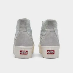 Vans Sk8-Hi Tapered Stackform Soft Suede Casual Shoes Paisley Pastel Blue - A5JMKO33 450 -Nikes Shoes Shop A5JMKO33 450 P4