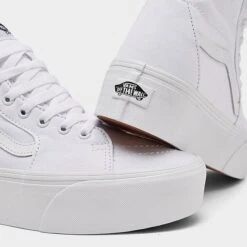 Vans Sk8-Hi Tapered Stackform Soft Suede Casual Shoes Dawn Blue/True White - A5JMKW00 100 -Nikes Shoes Shop A5JMKW00 100 P3