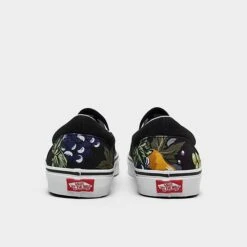Vans Classic Slip-On Casual Shoes Black/White/Multi - A7Q5DY28 001 -Nikes Shoes Shop A7Q5DY28 001 P4