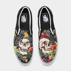 Vans Classic Slip-On Casual Shoes Black/White/Multi - A7Q5DY28 001 -Nikes Shoes Shop A7Q5DY28 001 P5