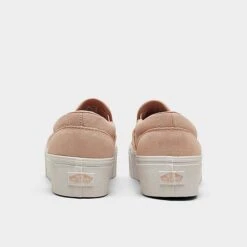 Women's Vans Classic Slip-On Stackform Casual Shoes Rose Smoke - A7Q5RBQL 660 -Nikes Shoes Shop A7Q5RBQL 660 P4