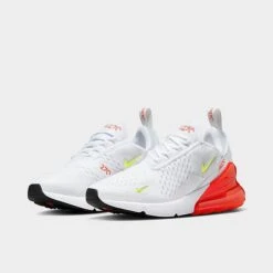 Women's Nike Air Max 270 Casual Shoes White/Volt/Bright Crimson - AH6789 114 -Nikes Shoes Shop AH6789 114 P3