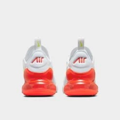 Women's Nike Air Max 270 Casual Shoes White/Volt/Bright Crimson - AH6789 114 -Nikes Shoes Shop AH6789 114 P4