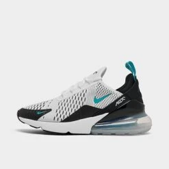 Women's Nike Air Max 270 Casual Shoes White/Black/Metallic Silver/Dusty Cactus - AH6789 115