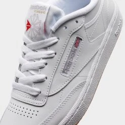 Women's Reebok Club C 85 Casual Shoes White/Light Grey/Gum - BS7686 100 -Nikes Shoes Shop BS7686 100 P3