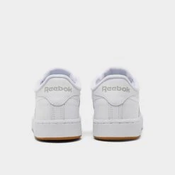 Women's Reebok Club C 85 Casual Shoes White/Light Grey/Gum - BS7686 100 -Nikes Shoes Shop BS7686 100 P4